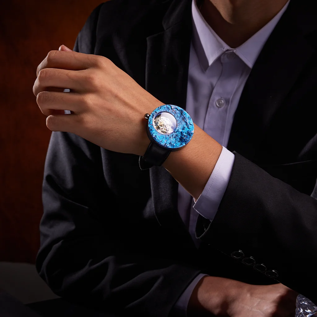SAHNHAI Mechanical blue Watch